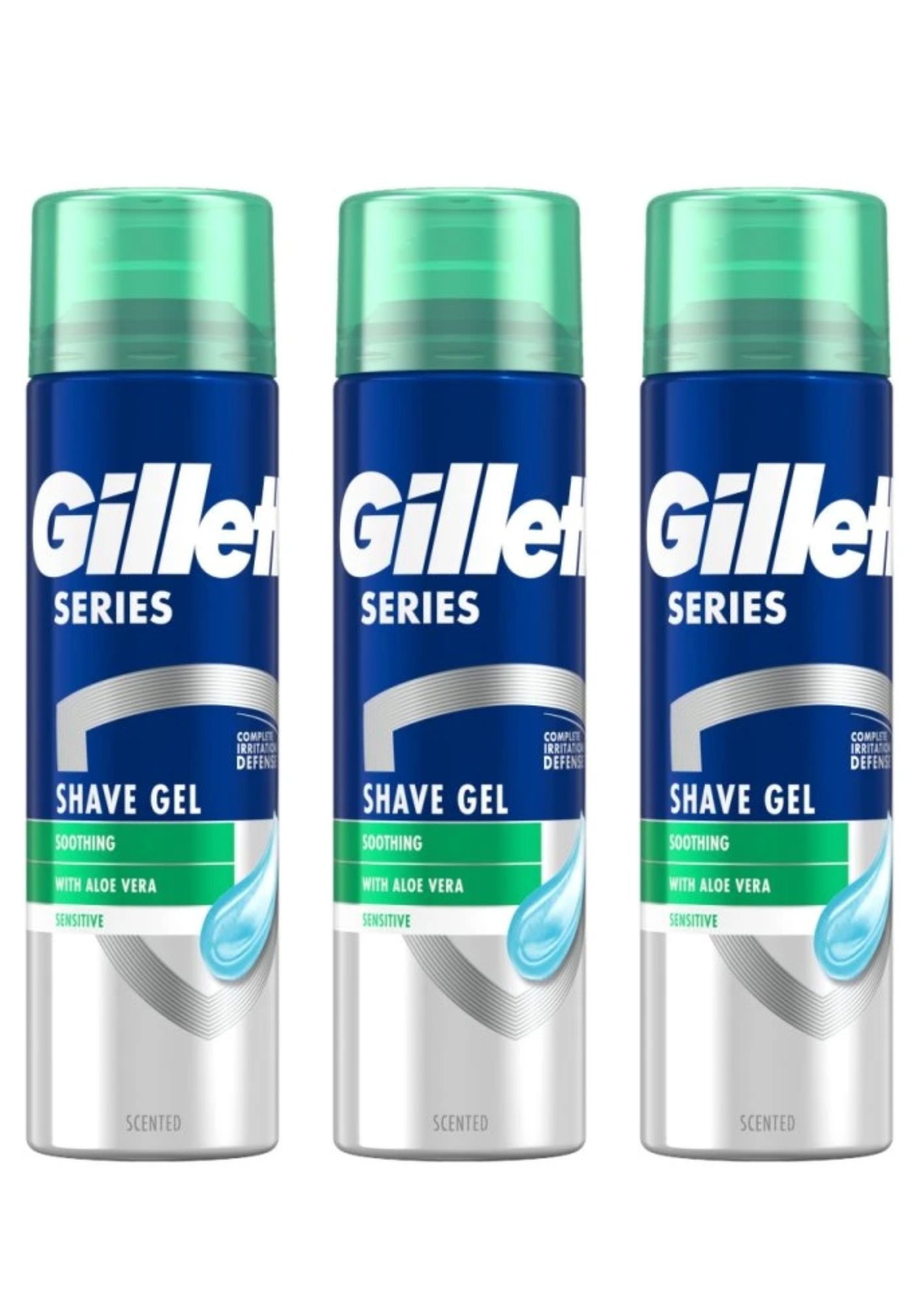 E-shop Gillette gél na holenie 3x200ml Series - Sensitive