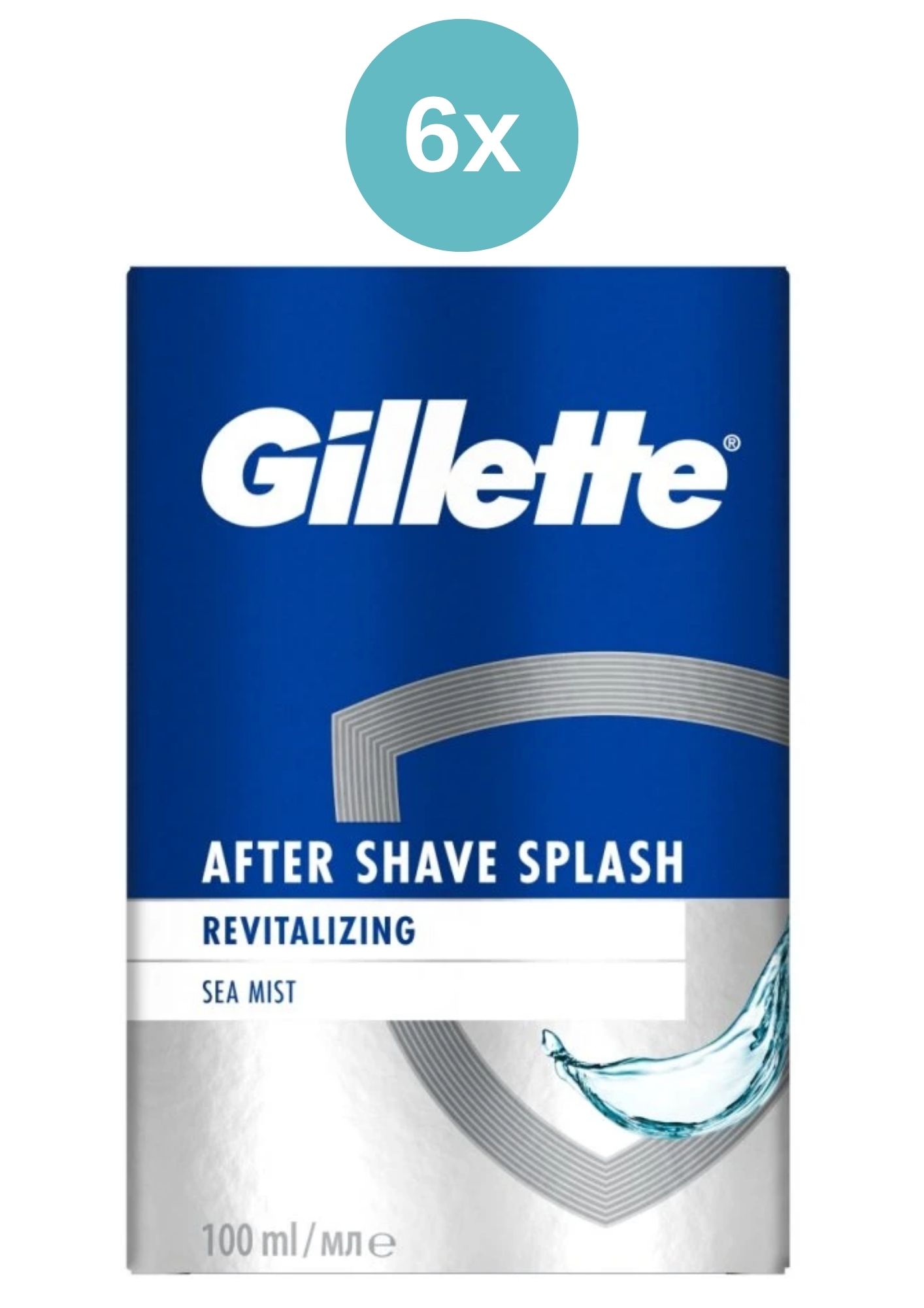 E-shop Gillette series voda po holení 6x100ml Revitalizing