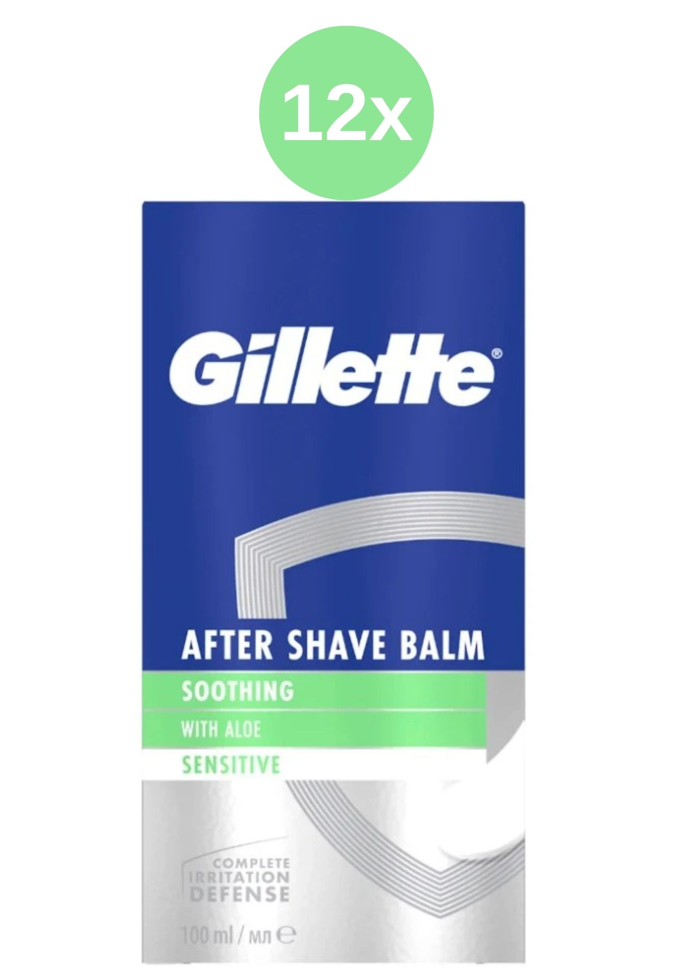 E-shop Gillette balzam po holení Sensitive, 12x100 ml