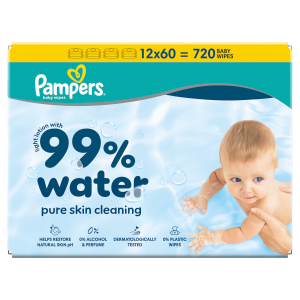 E-shop Pampers wipes (12x60/fol)Aqua zero plast