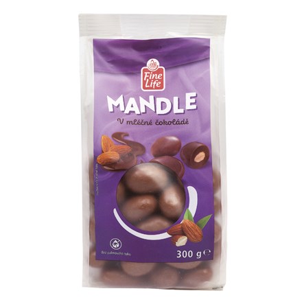 E-shop Fine Life Mandle v mliečnej čokoláde 300 g