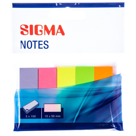 E-shop SIGMA Záložky Brilliant 100 lístkov 5 ks