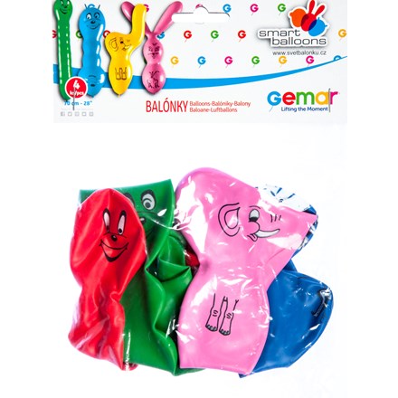 E-shop GEMAR Balónik 70 cm farebné figúrky 4 ks