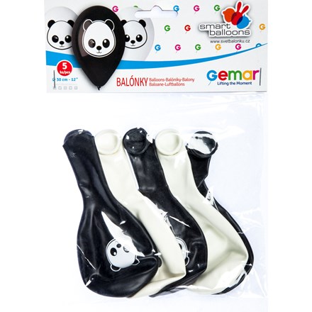 E-shop GEMAR Balónik nafukovací 30 cm "Panda" 5 ks