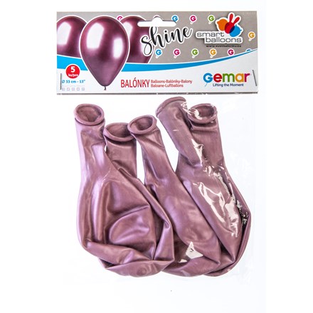E-shop SMARTBALLOONS Shine Balónik 33 cm ružová 5 ks