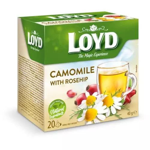 E-shop Loyd Tea pyramída harmanček so šípkou 40g