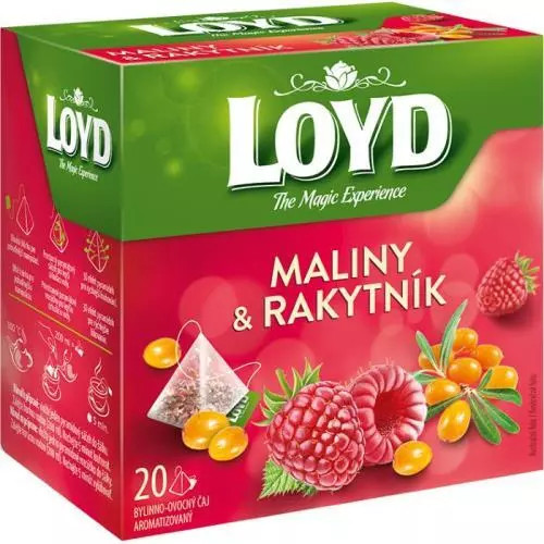 E-shop Loyd Tea pyramída maliny + rakytník 40g