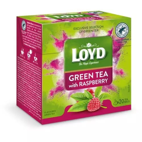 E-shop Loyd Tea pyramída zelený s malinou 30g