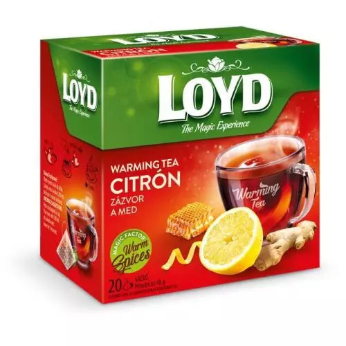 E-shop Loyd Warming Tea pyramída citrón zázvor +med 40g