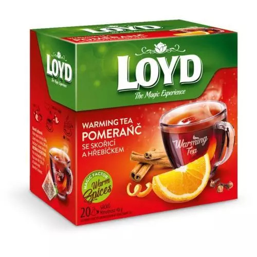 E-shop Loyd Warming Tea pyramída pomaranč + škorica + klinček 40g