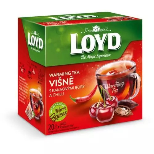 E-shop Loyd Warming Tea pyramída višne +kakaový bôby +chilli 40g
