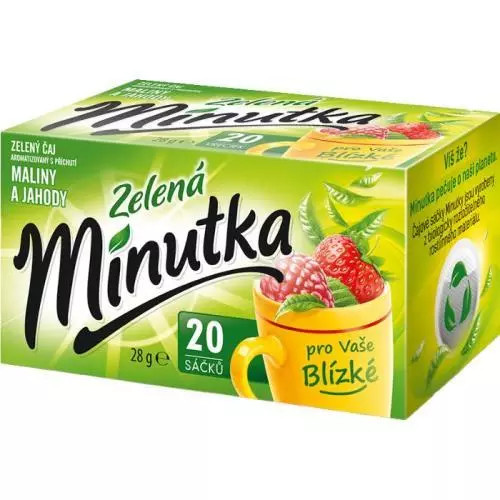 E-shop Minútka zelený čaj maliny +jahody 28g