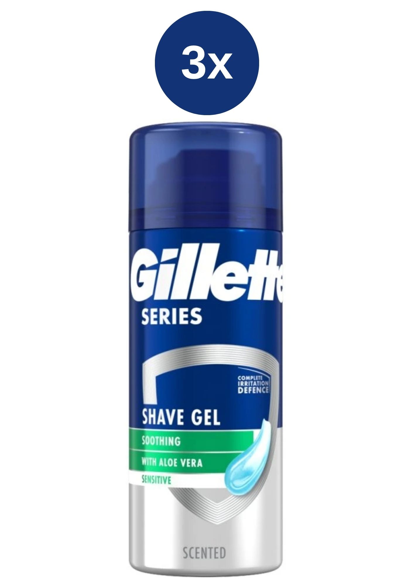 E-shop Gillette series cestovný gél 3x75ml Sensitive