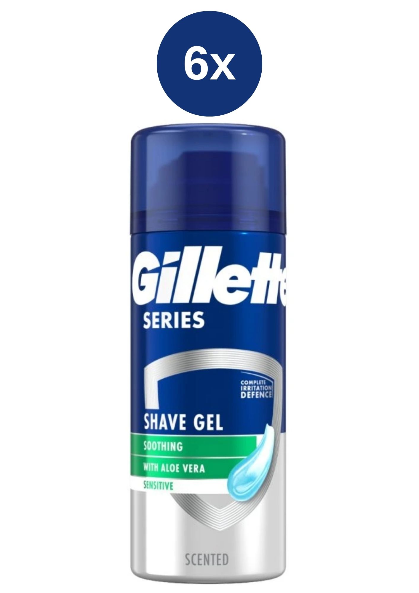 E-shop Gillette series cestovný gél 6x75ml Sensitive