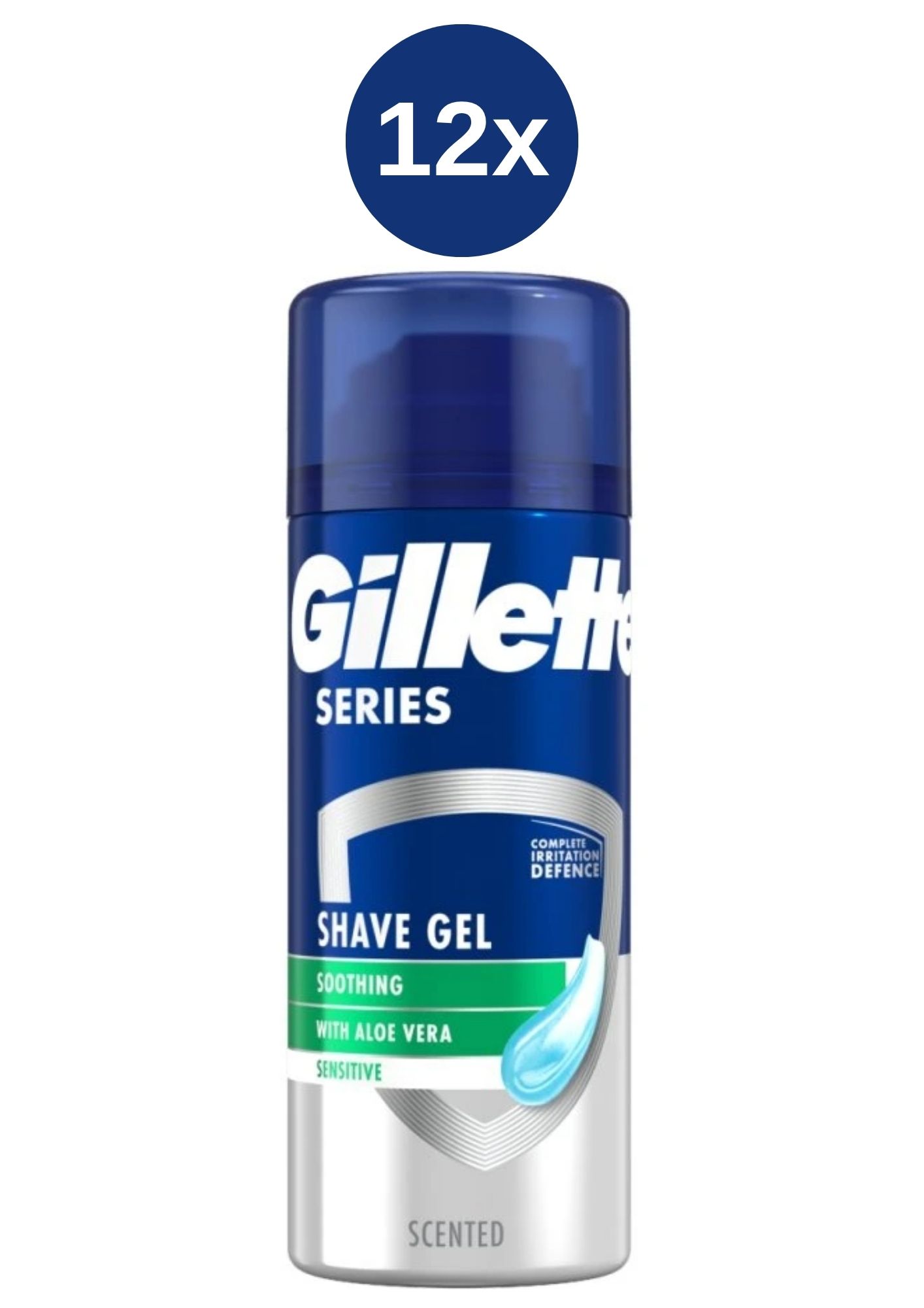 E-shop Gillette series cestovný gél 12x75ml Sensitive