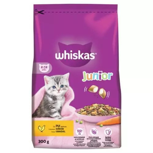 E-shop Whiskas granule junior + kuracie 300g