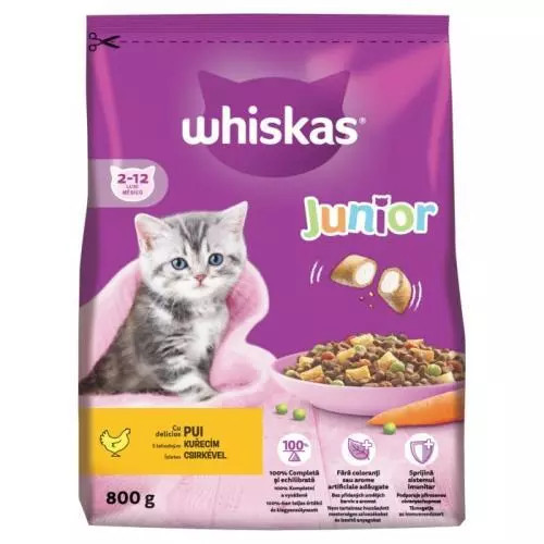 E-shop Whiskas granule junior + kuracie 800g