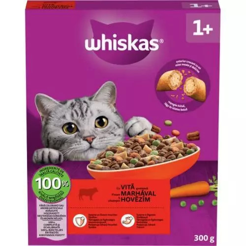 E-shop Whiskas granule s hovädzím 300g