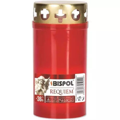 E-shop Bispol Requiem sviečka cintorínsky red v2 ai-030 90g