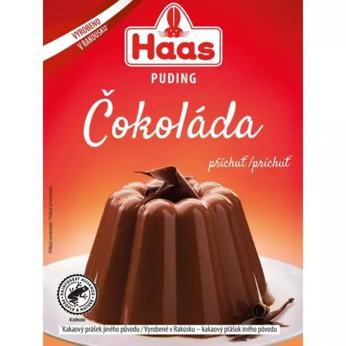 E-shop HAAS puding čokoládová príchuť 44g