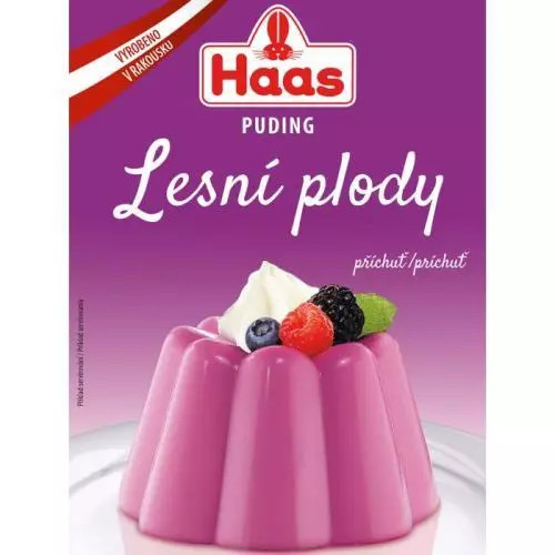 E-shop HAAS puding s príchuťou lesné plody 37g