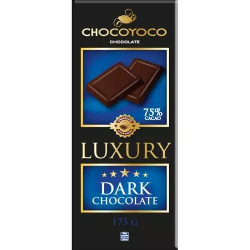 E-shop Chocoyoco luxury horká čokoláda 75% 175g
