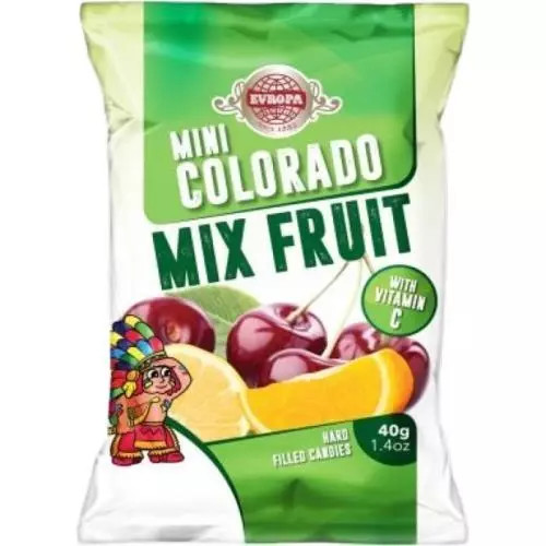 E-shop Európa hard candy mini colorado mix fruit 40g