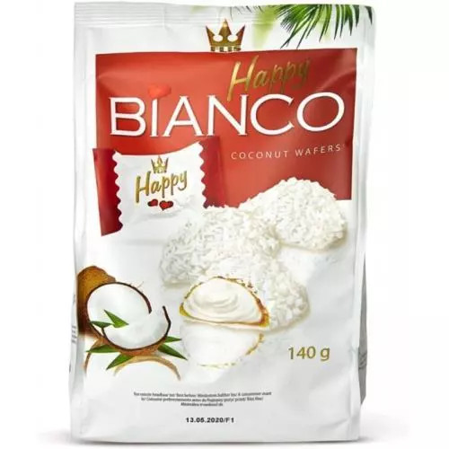 E-shop Happy bianco coconut wafers 140g