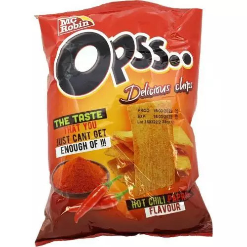 E-shop McRobin Opss chipsy s príchuťou chilli 35g