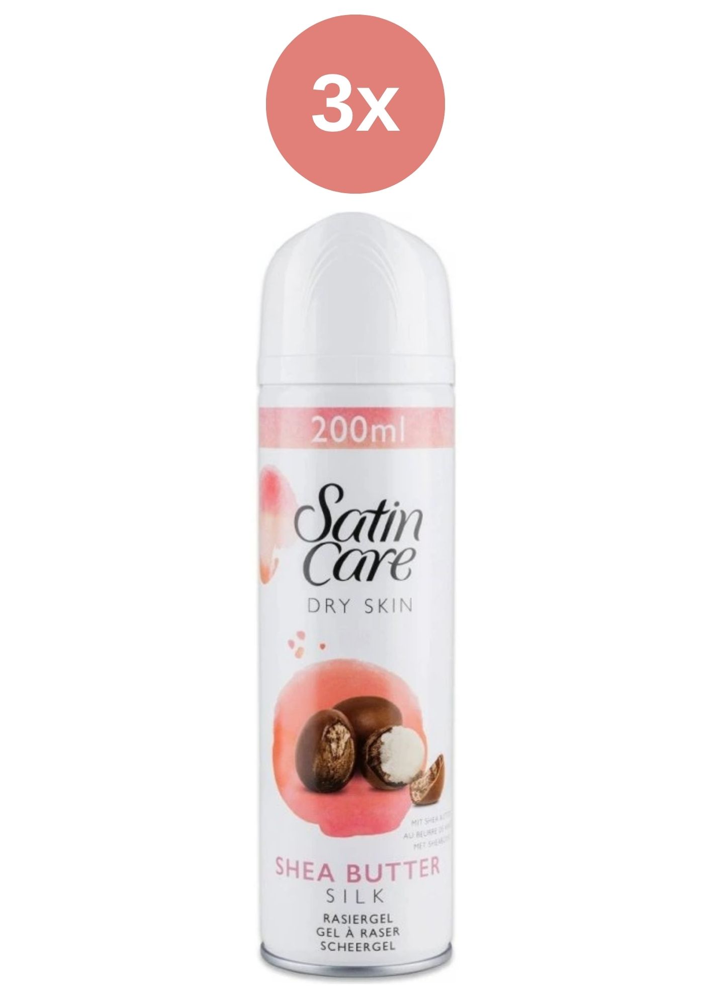 E-shop Gillette Satin Care gél na holenie 3x200ml Dry