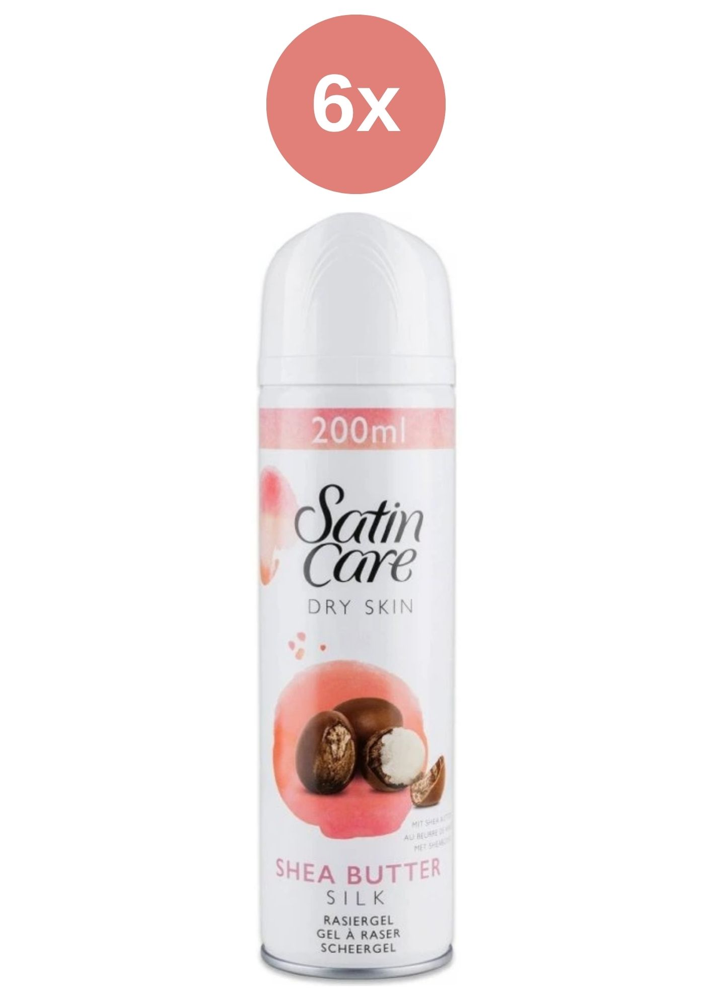 E-shop Gillette Satin Care gél na holenie 6x200ml Dry