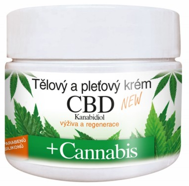 E-shop BIONE Telový a pleťový krém CBD Kanabidiol, 260 ml