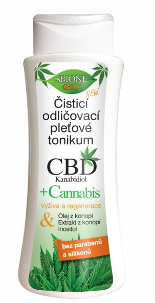 E-shop BIONE Čistiace odličovacie pleťové tonikum CBD Kanabidiol 255 ml