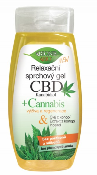 E-shop BIONE Relaxačný sprchový gél CBD Kanabidiol 260 ml