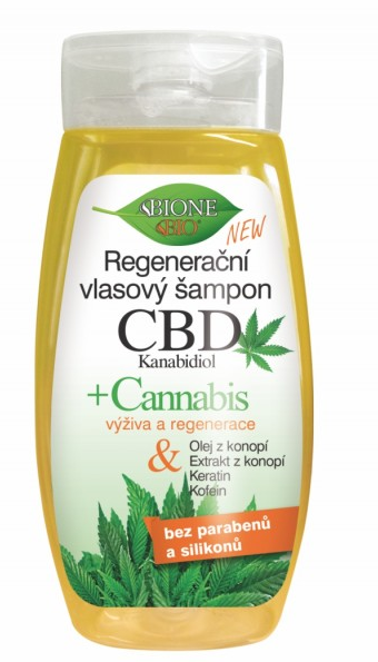 E-shop BIONE Regeneračný vlasový šampón CBD Kanabidiol 260 ml