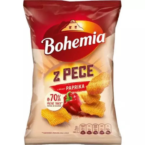 E-shop Bohemia chips z pece paprika 100g