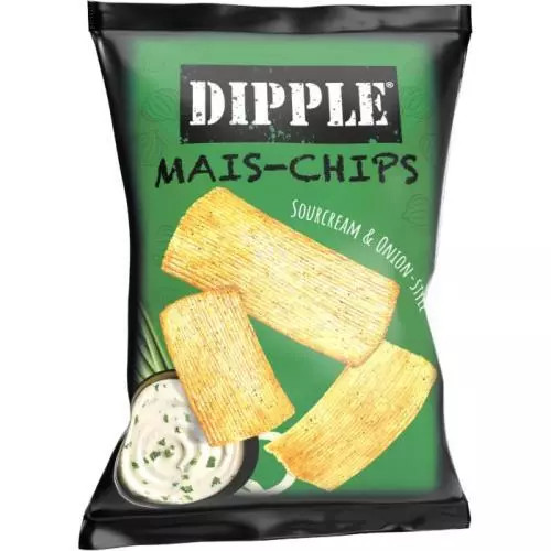 E-shop Dipple mais-chips sourcream & onion style 90g
