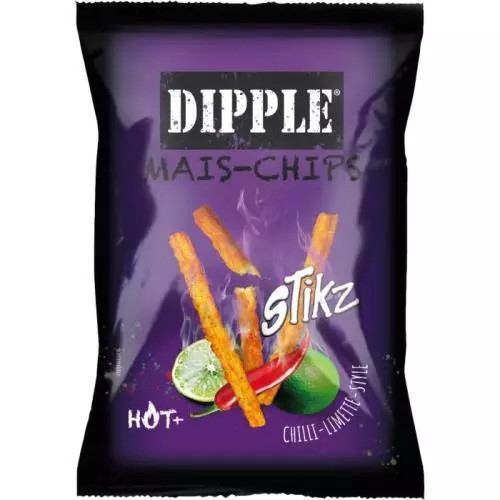 E-shop Dipple mais-chips stikz chilli limette style 90g
