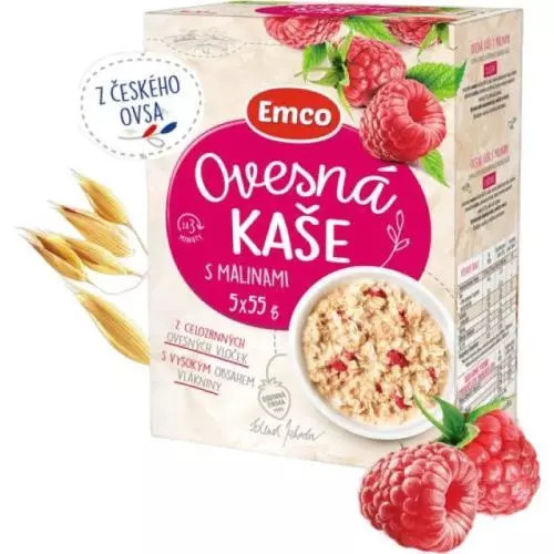 E-shop Emco ovsená kaša s malinami 55g