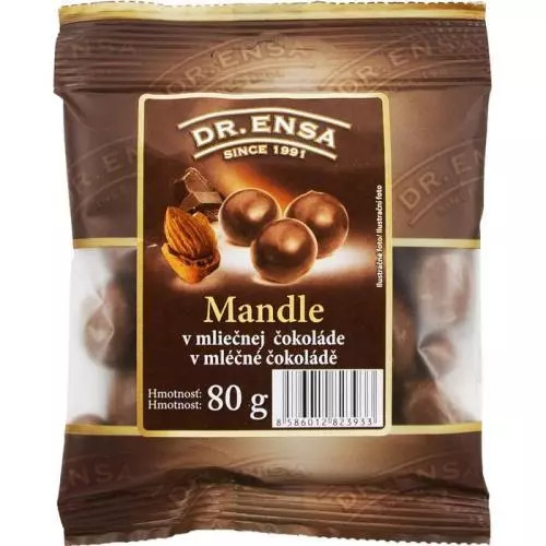 E-shop Dr.Ensa mandle v mliečnej čokoláde 80g