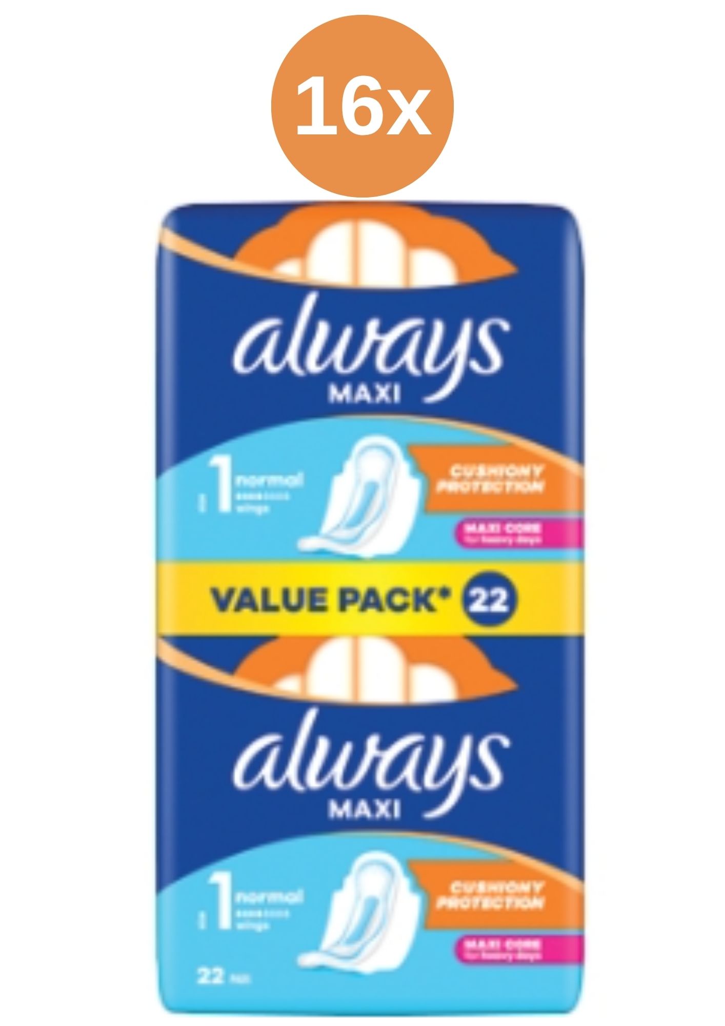 E-shop Always vložky 16x (22ks/fol) Maxi Normal Duo