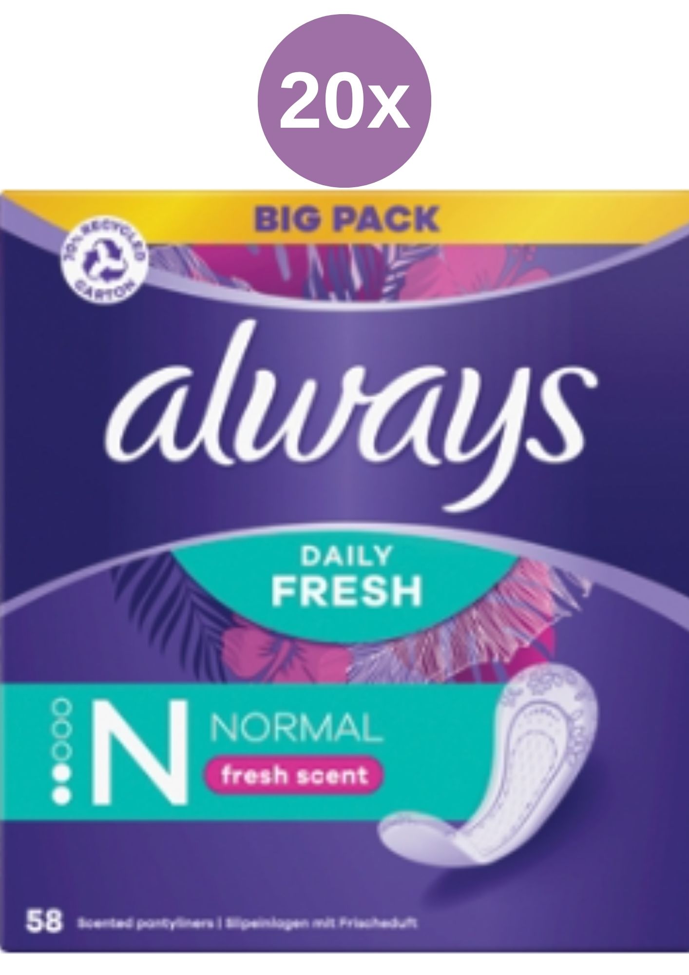 E-shop Always vložky 20x (58ks/kra) Slip Normal Deo