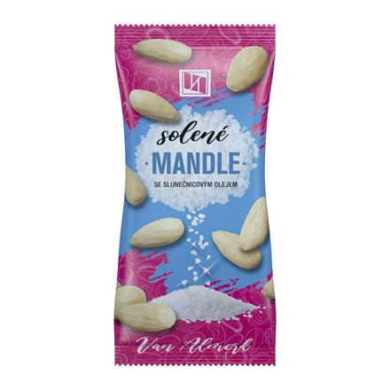 E-shop Van Almerk Mandle blanšírované pražené solené 12 x 60 g