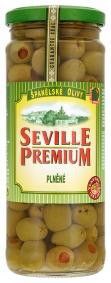 E-shop SEVILLE PREMIUM Olivy zelené s papričkou 450 g