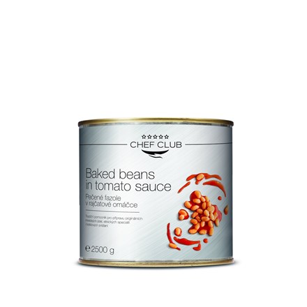 E-shop CHEF Fazuľa v tomate 2,5 kg