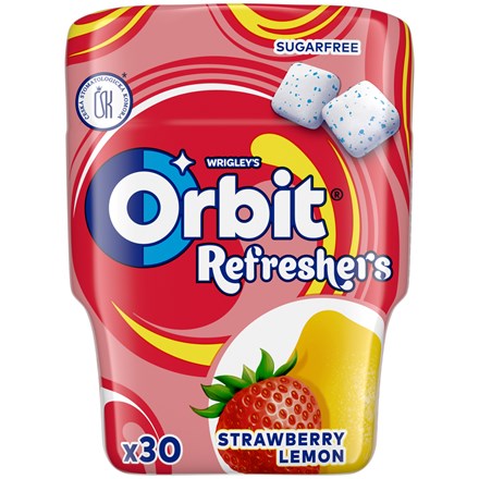 E-shop Orbit Refreshers jahoda citrón žuvačky 6 x 67 g