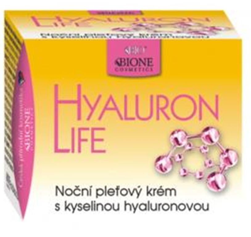Drogerex Bione Cosmetics Hyaluron Life s kyselinou hyalurónovou nočný pleťový krém 51 ml