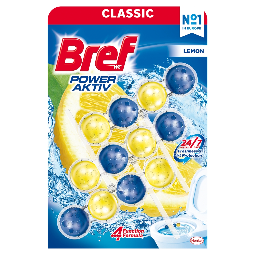 Henkel Bref Power Active WC citrusový blok 3x50 g