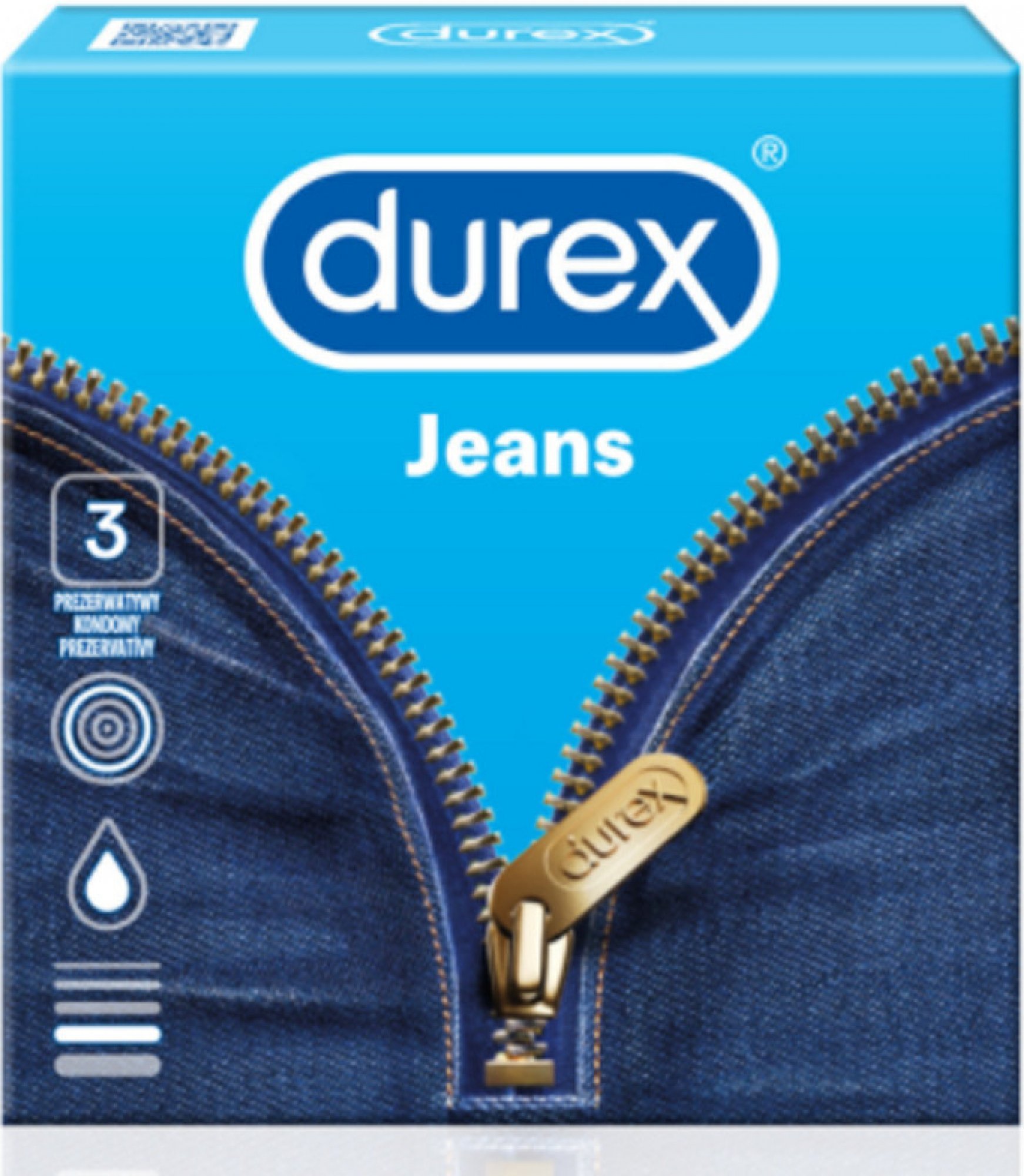 Reckitt Benckiser Durex kondómy Jeans 3ks
