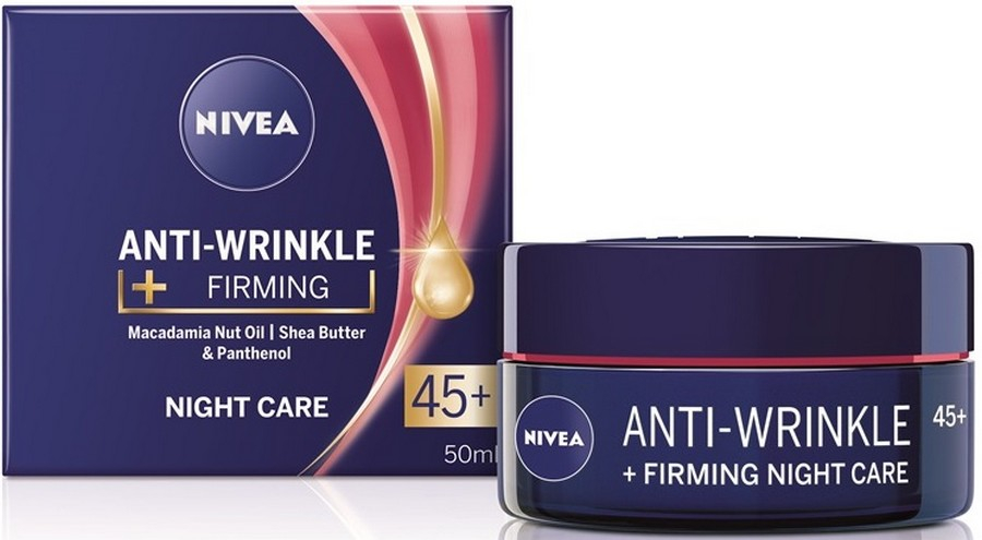 Beiersdorf Nivea Anti Wrinkle Firming nočný pleťový krém proti vráskam 50 ml